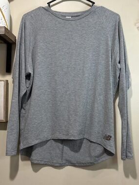 New Balance Gray Heather Long-Sleeve Lightweight Pullover